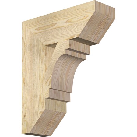 Ekena Millwork Merced Slat Rough Sawn Bracket, Douglas Fir, 6"W x 18"D x 22"H BKT06X18X22MRC06RDF